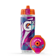 Gx Patterned Water Bottle - Clear - Glitched Berry