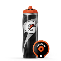 Insulated Squeeze Personalized Water Bottle - Black
