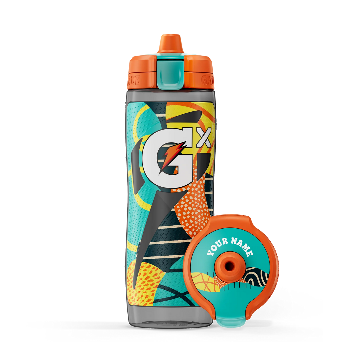 Gx Patterned Water Bottle - Shadow - Green