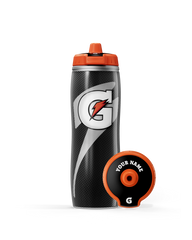 Insulated Squeeze Personalized Water Bottle - Black